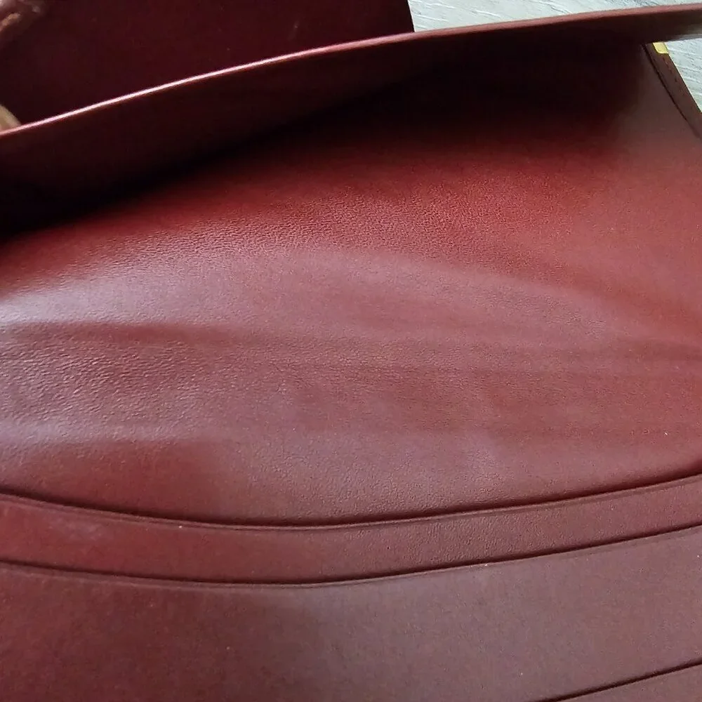 Cartier Must Les De Cartier Bi-fold Bordeaux Leather Vintage Long Wallet